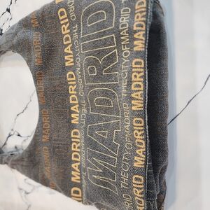 Gray and Gold Madrid Tote Bag